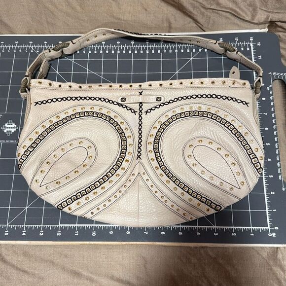 Cole Haan Off White Western Style Embellished Bag - Picture 1 of 7
